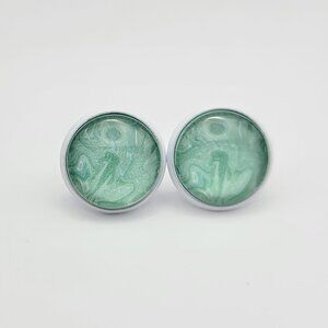 Green Swirl Earrings